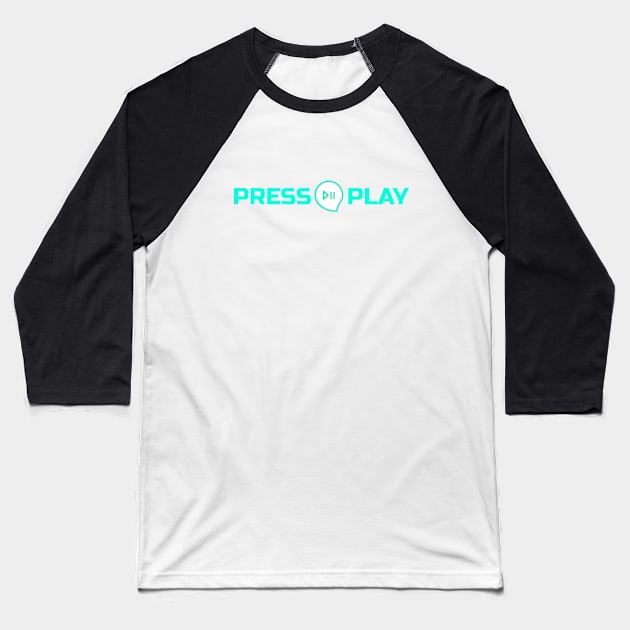 Press Play Baseball T-Shirt by Hardcore Gamer